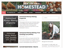 Tablet Screenshot of newlifeonahomestead.com